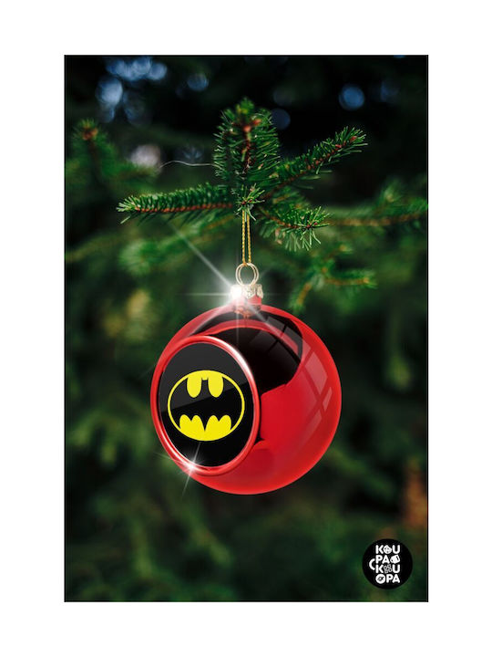 Batman, Christmas Tree Ball Red 8cm