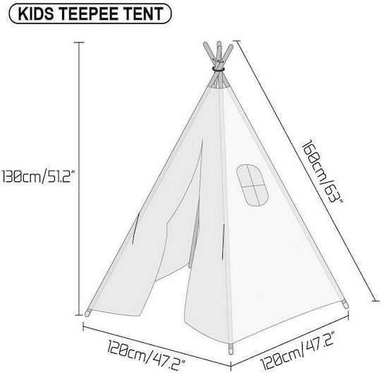 Herokids Kids Indian Teepee Play Tent Stripes for 10+ years Herokids Kids Indian Teepee Play Tent Stripes for 10+ years