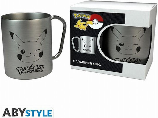 GB eye Pokemon Metall Tasse Pikachu Becher Metallisch Silber 250ml