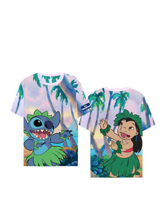 Difuzed Disney Stitch Hula T-shirt Πολύχρωμο Βαμβακερό