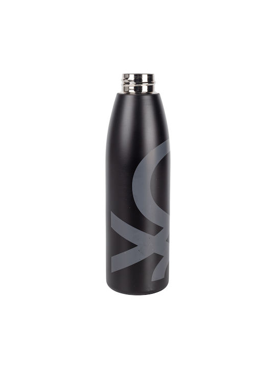 Benetton Water Bottle Stainless Steel 500ml Black