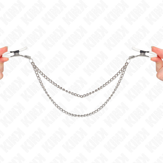 Kink Nipple Clamps in Silver Color