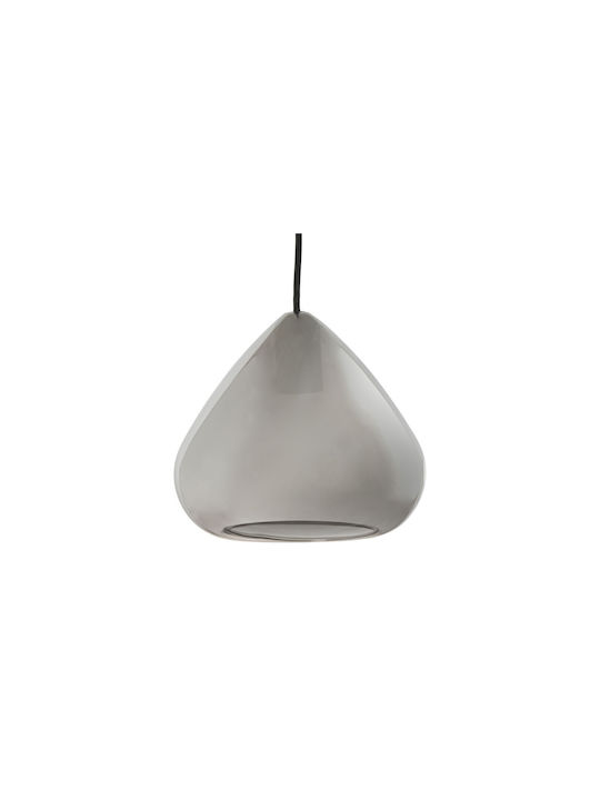 Home Esprit Pendant Light Gray with Crystals for Socket E27 20x20cm