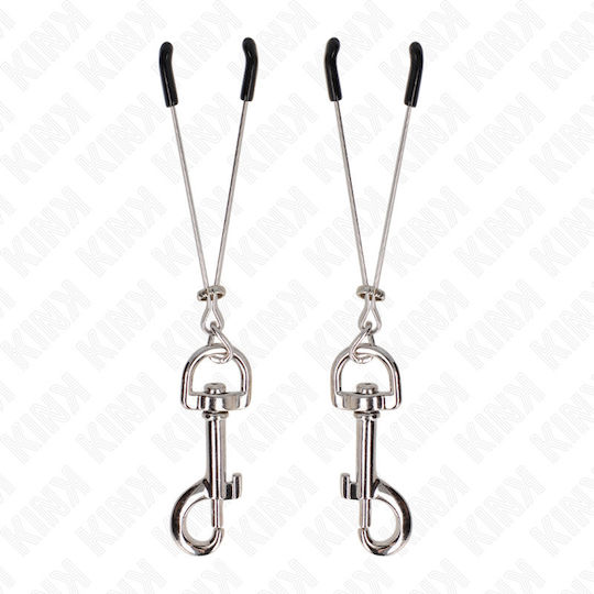 Kink Nipple Clamps in Silver Color