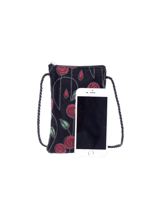 Signare Mackintosh Rose Black Women's Mobile Phone Bag Pink