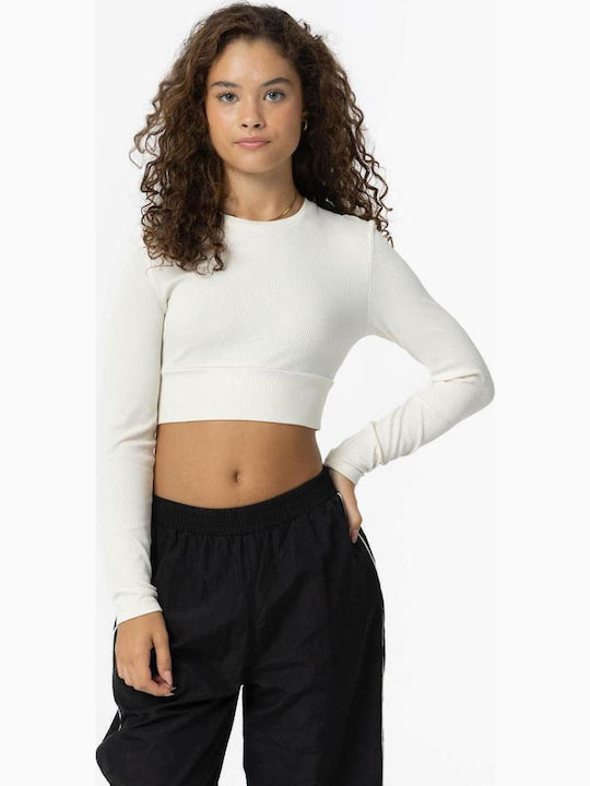 Παιδικό Crop Top Μακρυμάνικο Εκρού
