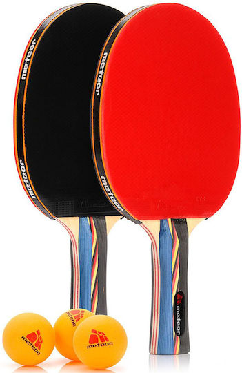 Meteor Σετ Ρακέτες Ping Pong για Αρχάριους Παίκτες