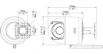 Uniarch UHO-P1A-M3F4D IP Surveillance Camera Wi-Fi 3MP Full HD+ Waterproof with Two-Way Communication