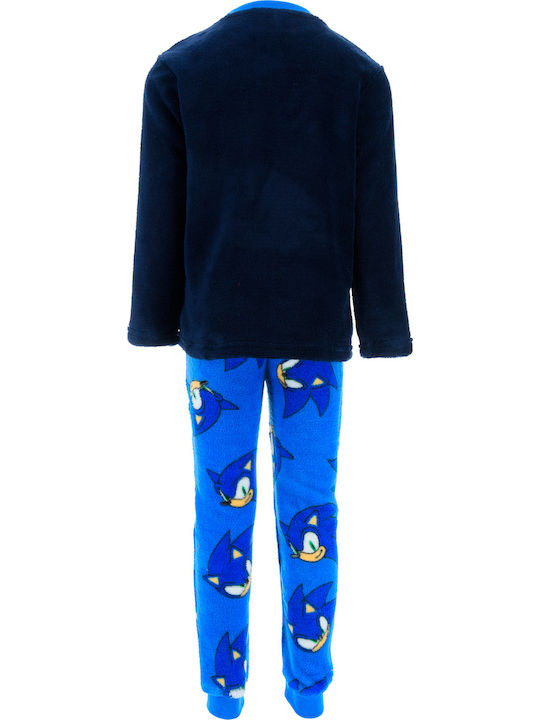Superheroes Kinder Schlafanzug Winterlich Fleece Blue Let's Go