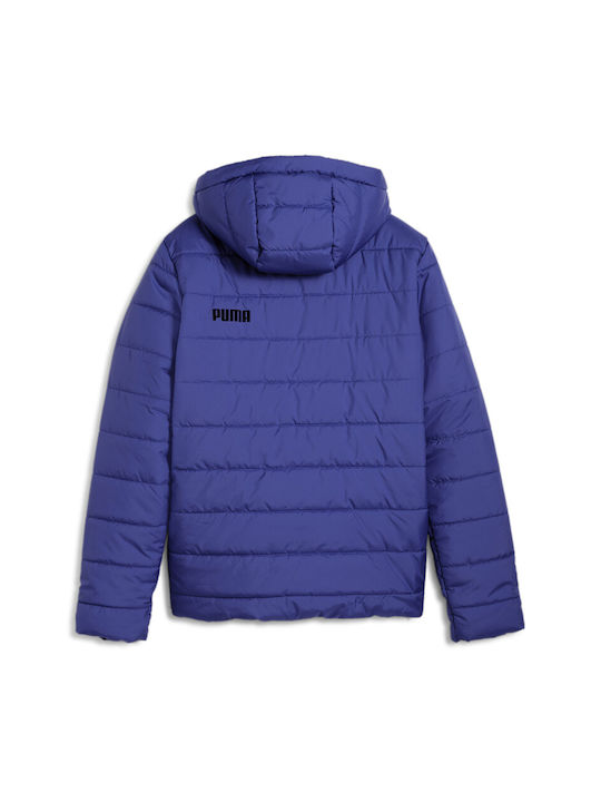 Puma Kids Casual Jacket with Hood Blue Padded