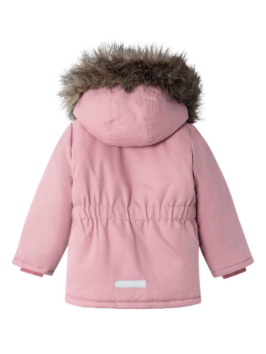 Kids' Parka with Hood Pink