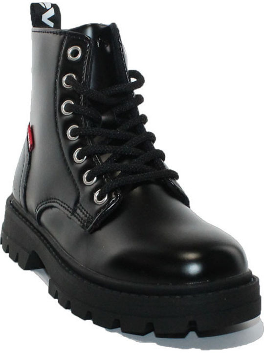 Pasadena Kids Boots with Laces Black