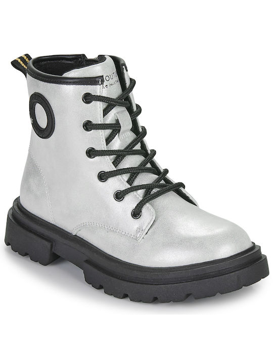 Primigi Kids PU Leather Boots Silver