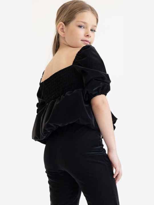 Kinder-Set mit Hose Winter 2Stück Black