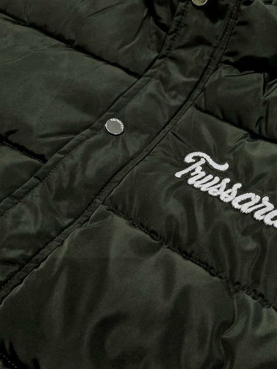 Kinder Steppjacke mit Kapuze Khaki