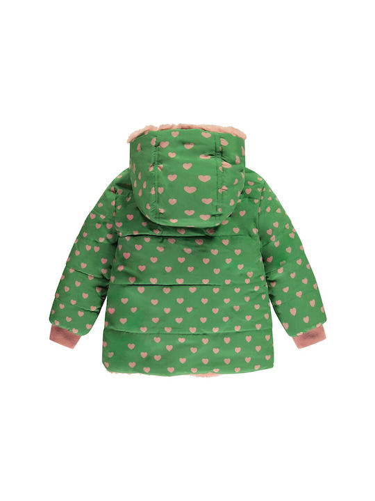 Babyface Kids Coat Double Sided Green-pink Green