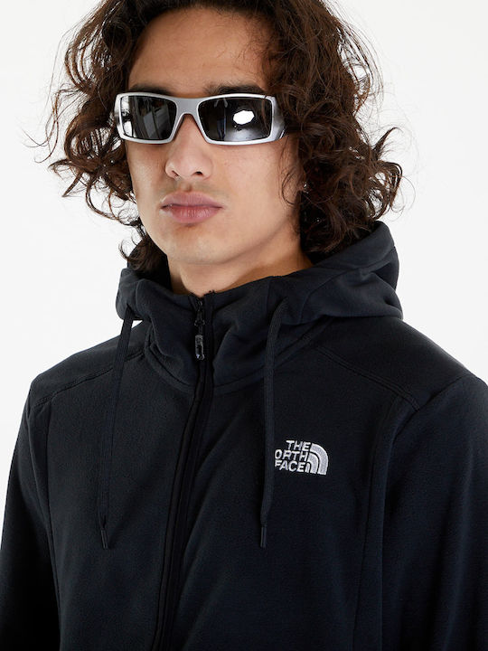 HomeSafe Herren Fleecejacke mit Kapuze Schwarz