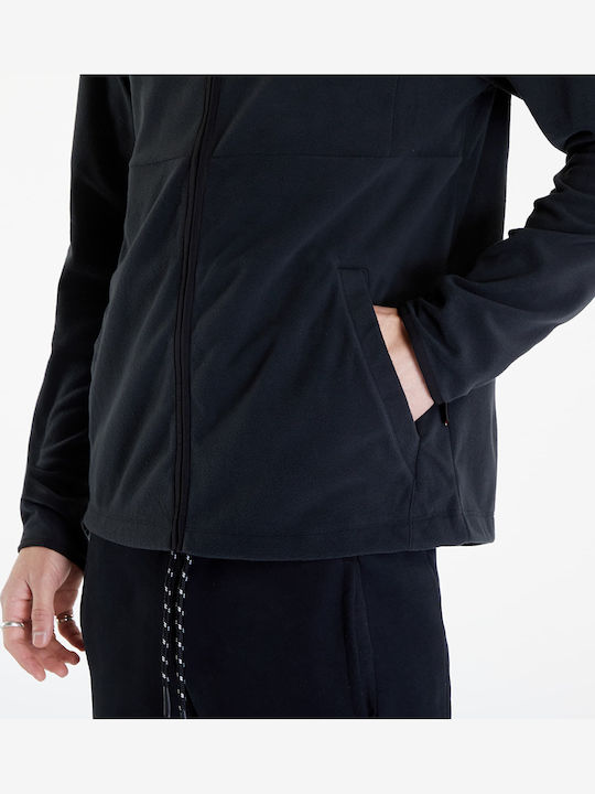 HomeSafe Herren Fleecejacke mit Kapuze Schwarz