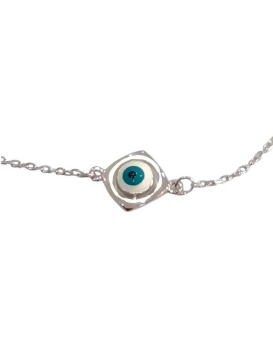 Prince Silvero Bracelet with design Eye made of Silver with Zircon