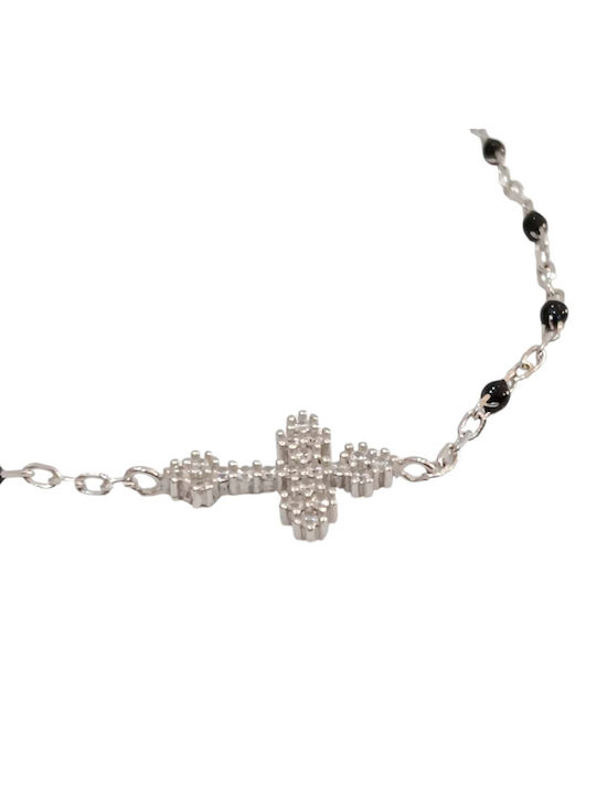 Prince Silvero Bracelet with Cross design made of Silver with Zircon