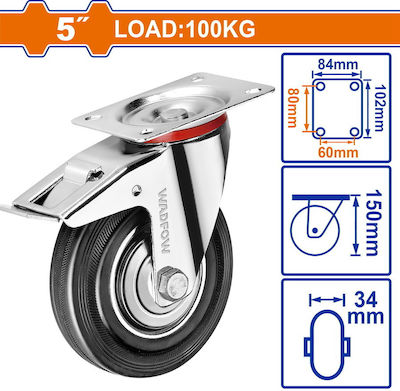 Wadfow WJL3353 Räder Drehbar mit Bremse 20Stück