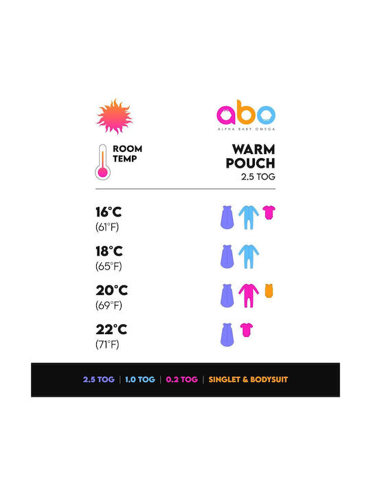 abo Winter Sleeping Bag with Feet 2.5 Tog Mon & Cloud with Detachable Sleeves