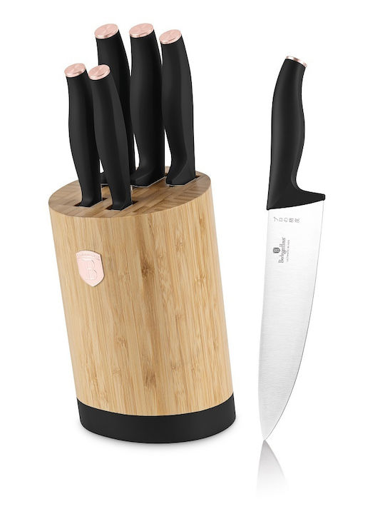 Berlinger Haus Knife Set with Block from Stainless Steel 6pcs
