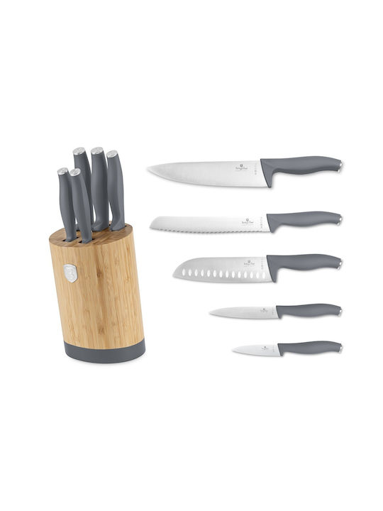 Berlinger Haus Knife Set with Block from Stainless Steel 6pcs