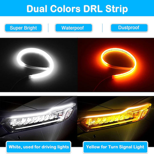 Foyu Decorative LED Car Headlight Strip White Color