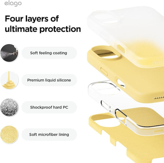 Elago Premium Liquid Back Cover Silicone Yellow (iPhone 16 Plus)