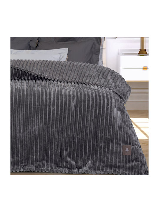 Greenwich Polo Club 3486 Blanket Fleece Queen 220x240cm. Grey