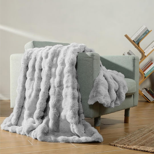 Homelevel Homelevel Faux Furry Blanket Sofa 127x152cm Gray