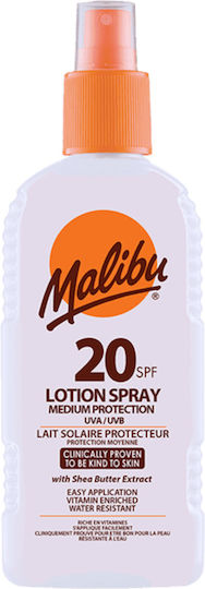 Malibu Spf20 Spray Rezistent la Apă 200ml + Gel După Soare 100ml
