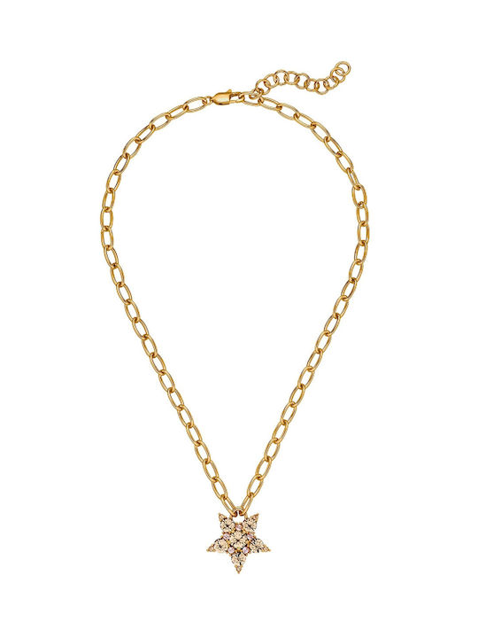 Dyrberg/Kern Necklace from Gold Plated Steel