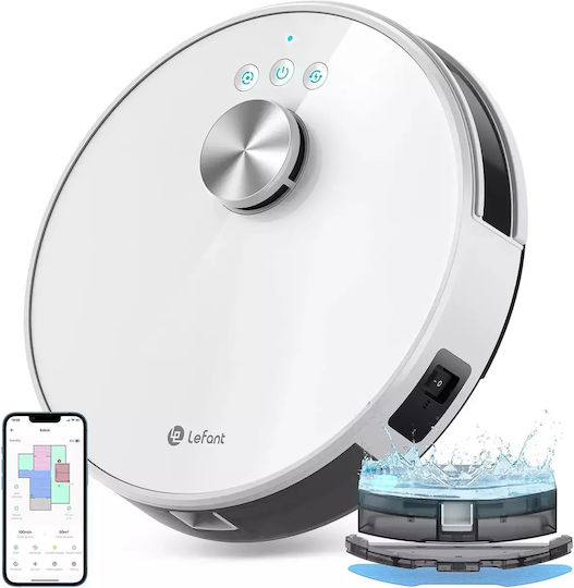 Lefant M1 Robot Vacuum for Vacuuming & Mopping with Wi-Fi White