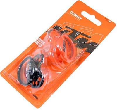 KTM Pacifier Silicone Dummy Black / Orange for 6+ months 1pcs