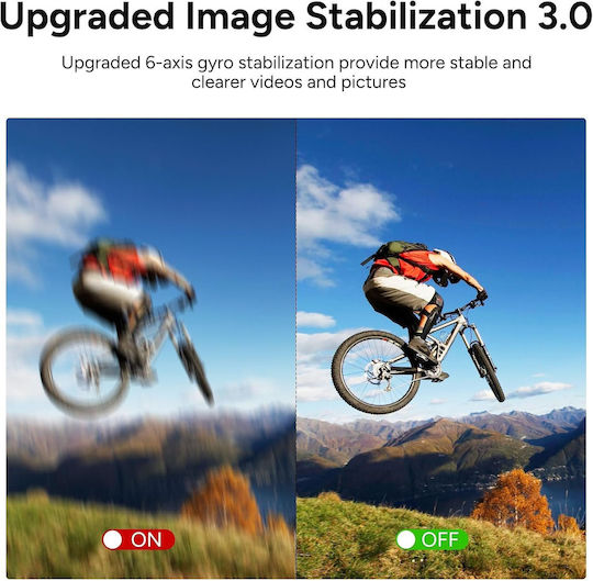 SJCAM C110+ Action Camera 4K Ultra HD Υποβρύχια (με Θήκη) Standard με Οθόνη και Wi-Fi Μαύρη