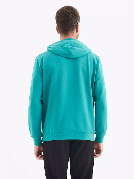 AIR JONES Men's Sweatshirt with Hood Sea Green