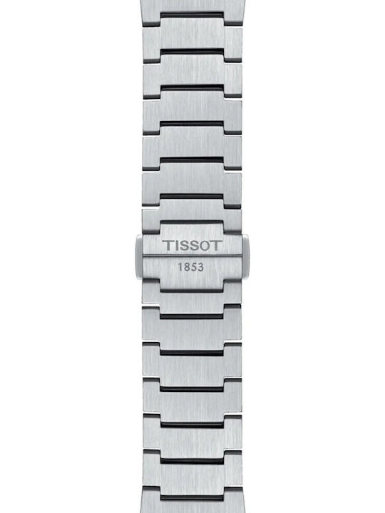 Tissot PRX Γυναικείο Ρολόι 35mm Μπαταρίας με Ασημί Μεταλλικό Μπρασελέ