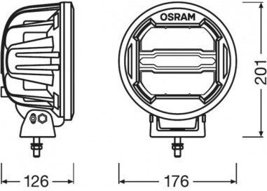 Προβολέας Αυτοκινήτου Led 6000k Osram 39w 3000lm 12/24v Ledriving Έγκριση Ece Mx180-cb