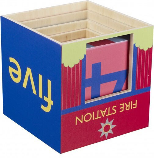 Orange Tree Toys Куб за дейности от дърво за 18++ месеца