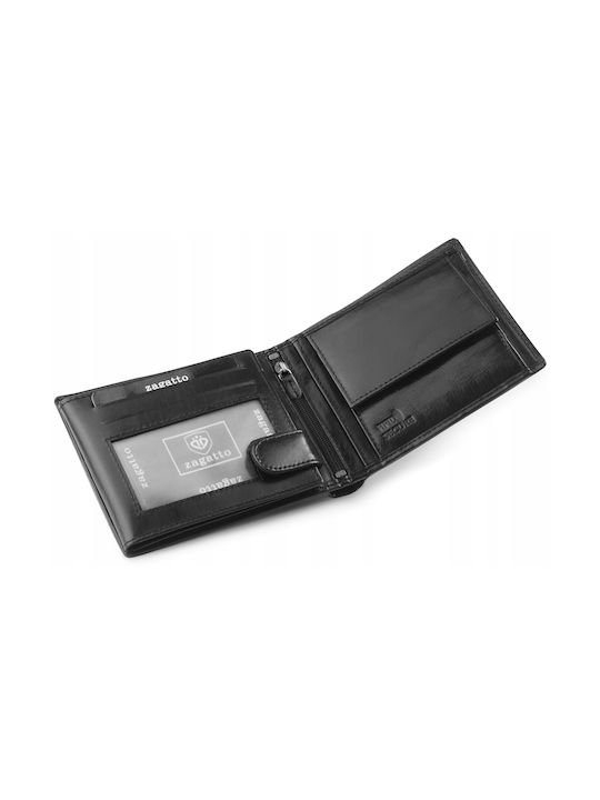 Мъжки портфейл Zagatto от естествена черна кожа Zg-003-bar-2