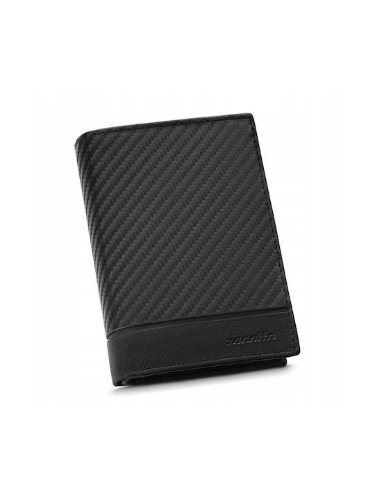 Zagatto Natural Black Leather Wallet Zg-n4-f7 Men's