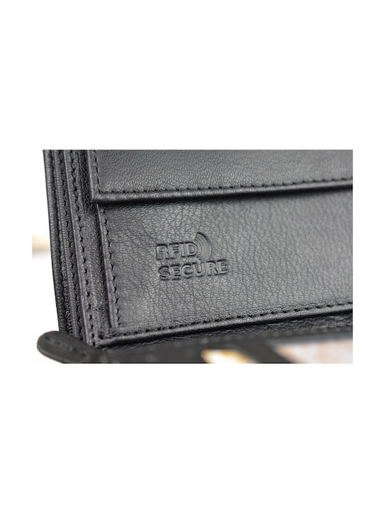 Zagatto Natural Black Leather Wallet Zg-n4-f2 Men's