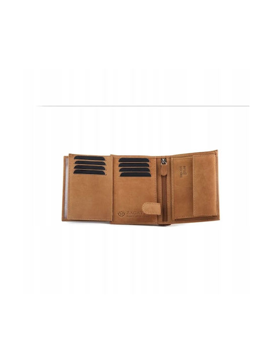 Zagatto Naturbraune Lederbrieftasche Zg-n4-f10 Herren