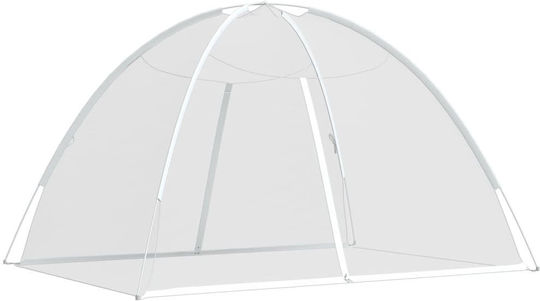 Mongolia Mosquito Net Doors 200 White Mesh 200x150x140 cm White 200 x 150 x 140 Cm