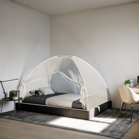 Mongolia Mosquito Net Doors 200 White Mesh 200x150x140 cm White 200 x 150 x 140 Cm
