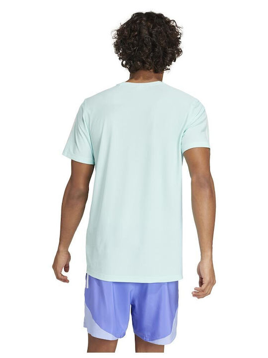 Adidas Herren Sport T-Shirt Kurzarm Blau