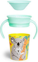 Munchkin Baby Cup Miracle 360° Wildlove Sippy Cup made of Plastic Light Blue 177ml for 6m+m+