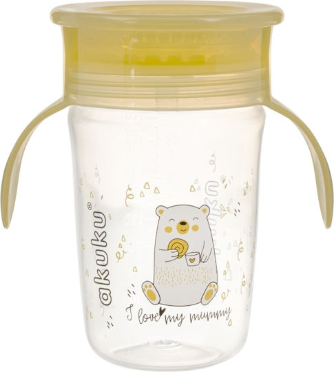 Akuku Baby Cup made of Plastic Yellow I love my mummy 240ml